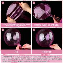 5pcs 18-Inch Pink Bubble Balloons Aluminum Foil Balloon Set, Includes Fishing Line And Balloon Arch Components, Suitable For Camping Party Decor, Wedding Birthday Party Decorations, Home Decor - Pink - View 8