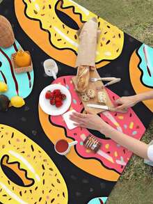 1 chiếc khăn trải bàn in hình bánh donut, thích hợp cho nhà hàng, phòng khách và trang trí nhà cửa. Dễ bảo quản, có thể tái sử dụng, là điểm nhấn tuyệt vời cho bàn ăn hoặc trang trí tiệc tùng, và cũng là một món quà ý nghĩa. - A - Xem 6