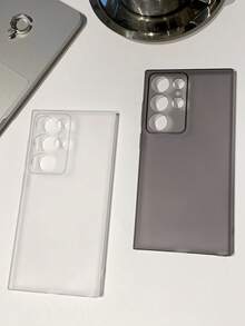 适用于 Galaxy S22/Galaxy S22U/Galaxy S22+/Galaxy S23U/Galaxy S24U/Galaxy S25/Galaxy S25+/Galaxy S25U/Galaxy S24+ 系列，1 件装极简磨砂亲肤/半透明超薄/硬质 PC 磨砂防刮防震全包手机壳 - 白色 - 查看 4
