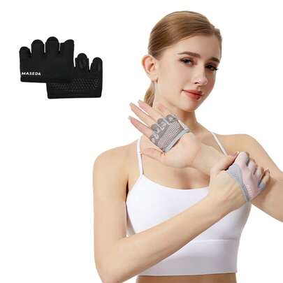 1 Pair Half Finger Fitness Gloves, Anti-Callus Gloves, Breathable Anti-Slip Wear-Resistant, Suitable For Men And Women Pull-Ups, Bench Press, Gym Equipment Training