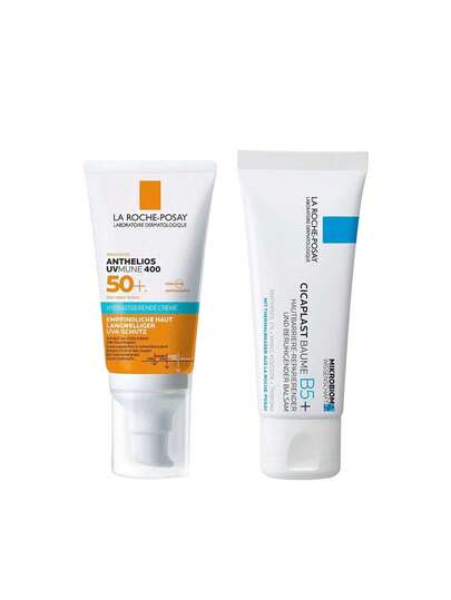 La Roche-Posay [Bundle] Anthelios LRP Cicaplast Soothing Repairing Balm 40 Ml + Hydratisierende Creme UVMune 400 LSF 50+50ml