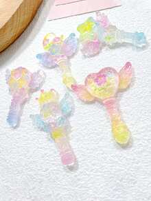 10/20/30 pièces Accessoires en résine de baguette magique cristal transparent dégradé, Pinces à cheveux DIY, Coiffes, Tasses, Porte-clés, Pendentifs, Décorations - Multicolore - Voir 4