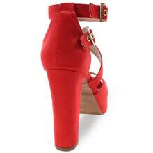 Women Heeled Sandals - 紅色 - 查看 5