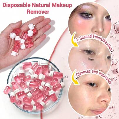 40/20/10 Chai Dầu Tẩy Trang Mini Cầm Tay, Tẩy Trang Tự Nhiên, Dầu Tẩy Trang Dưỡng Ẩm Dưỡng Ích Từ Thực Vật, Làm Sạch Sâu, Kem Tẩy Trang, Sữa Rửa Mặt, Phù Hợp Cho Mọi Loại Da, Sản Phẩm Tẩy Trang Nhẹ nhàng & Dưỡng Ẩm, Thương Hiệu Mỹ Phẩm, Dành Cho Phụ Nữ, Bé Gái, Sản Phẩm Cần Thiết Mùa Đông, Thời Trang Y2K, Quà Sinh Nhật Giáng Sinh, Sản Phẩm Cần Thiết Cho Tiệc Tùng, Màu Hồng Đẹp Nhất, 1 Chai