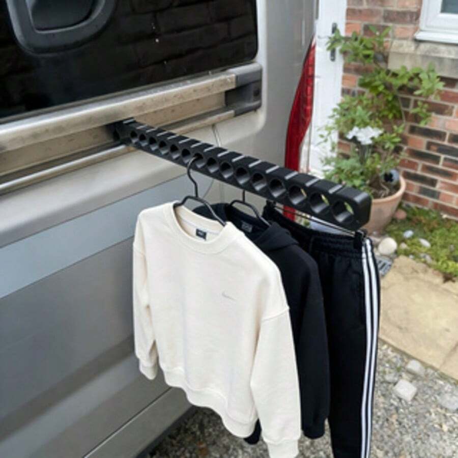 RV Furniture Accessories Outdoor Clothesline, Easy Installation, Convenient Storage, Suitable For Campers - Black - View 1