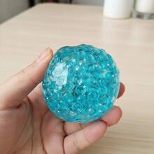 Colorful Crunchy Bead Stress Relief Toy – Squeeze Squishy Sensory Fidget Ball - 藍色 - 查看 3
