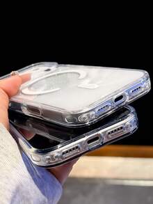 2.0 Ốp lưng điện thoại acrylic lấp lấp lánh gradient mới, hỗ trợ sạc không dây từ tính, tương thích với iPhone 17/17 Pro Max/16/13/14, S26U/S26 - trắng - Xem 5