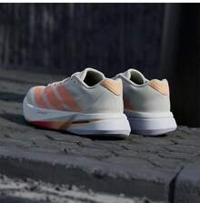 Adidas Giày thể thao nữ, tập luyện thể dục, có đệm, thoáng khí, giày chạy bộ thường ngày. - Màu be/cam - Xem 5