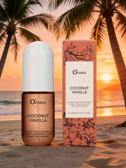 1瓶50毫升香草椰子香氛/玫瑰野花香氛，室内喷雾，花果香调，便携式香氛喷雾，自然清新香气，适用于卧室、房间、汽车等场所，日常使用和旅行香氛，送给亲朋好友的最佳香氛礼物！