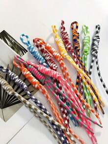 10/20pcs Colorful Nylon Rope DIY Handmade Weaving Kit| Coil Keychain And Backpack Pendant Weaving Materials| Handcraft Jewelry Supplies| Perfect Valentine's Day Gift - 彩色尼龍繩 - 查看 8