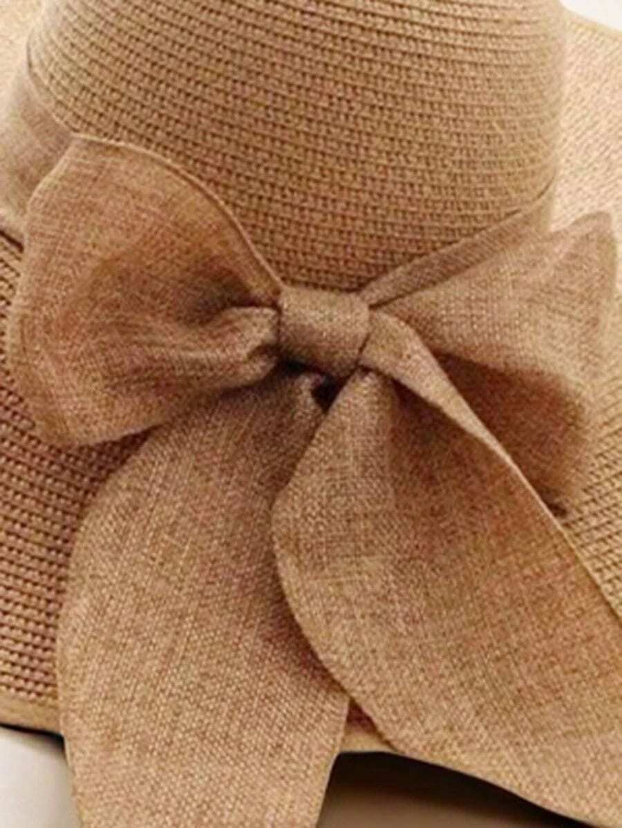 Wide-Brimmed Straw Hat, Bohemian Style, Valentine's Day - Multicolor - View 1