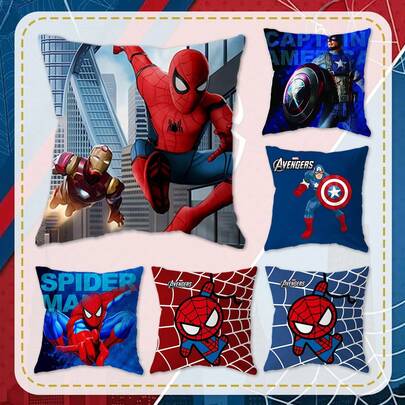 Marvel Bộ gối trang trí chủ đề Liên minh Avengers - Gối dễ thương với thiết kế hoạt hình, gối trang trí nhà cửa, gối tựa lưng sofa, gối vuông đặt cạnh giường ngủ. Thích hợp làm phụ kiện du lịch, dùng trong trường đại học, trên sofa, xe hơi, phòng khách, trường học, công tác, nghỉ mát, du lịch, mùa tựu trường. Vật dụng trang trí tiệc sinh nhật. Quà tặng cho người thân và bạn bè trong các bữa tiệc và họp mặt.