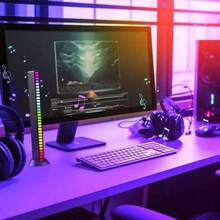 أضواء LED RGB التي تستجيب للصوت، تخلق أجواء حيوية للألعاب والحفلات والاستخدام المكتبي. أضواء إيقاع الموسيقى التي يتم تنشيطها بالصوت، إضاءة محيطية، لديكورات السيارة وغرفة الألعاب - الأسود - مشاهدة 9