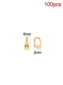 100 piezas Ganchos de conexión de acero inoxidable con clip de presión para hacer joyas DIY, accesorios y suministros - Botones de bricolaje - Ver 19