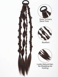 Tóc giả bện tay kiểu bong bóng, dài 20 inch, thích hợp cho nữ giới sử dụng hàng ngày. - Nhiều màu - Xem 6