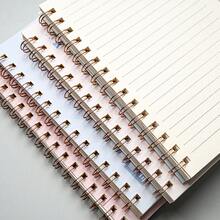 A5 Spiral Notebook 66 Sheets, Lined Pages, Thickened Cover, Office Supplies, Student Learning Notebook, Foil Cover Hard Cover Notebook - A5 - View 7