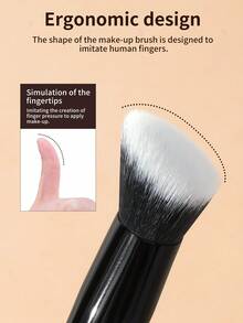 MAANGE 6pcs Professional Makeup Brush Set: Blush Brush, Powder Brush, Foundation Brush, Blending Brush, Eyeshadow Brush, Concealer Brush, Highlighter Brush, Contour Brush, Nose Shading Brush, Makeup Tools Cosmetic Brush Set Beauty Brush Kit Gift For Women & Girl Travel Makeup Brush Set - Black - View 9