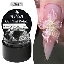 Mtssii 2PCS 8ml Clear Non Stick Hand Extension Gel Nail Polish For 3D Shaping Nail Art Solid Milky White Jelly Nude Pink Hard Gel For Fake Nail Carving Flower Nail Art Acrylic Gel Varnish Solid Builder Gel Easy To Operate Manicure For Home And Slaon - 彩色 - 查看 2