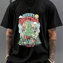 Camiseta casual de de para hombres - Cuello redondo, manga corta, con estampado de Buzz y Woody - forma - Ver 1