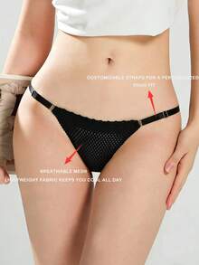 无缝三角加厚提臀透气假臀女性内裤 - 黑色 - 查看 2