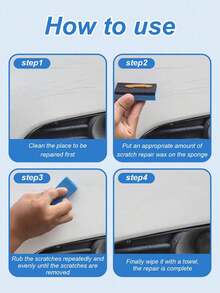 HGKJ Car Scratch Repair Paste, Scratch Repair Wax, Car Polish Repair Agent, Paint Care Wax, Light Scratch Remover, Car Maintenance Polish Kit - Multicolor - View 6