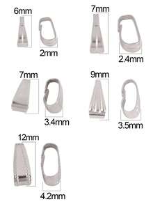 100 piezas Ganchos de conexión de acero inoxidable con clip de presión para hacer joyas DIY, accesorios y suministros - Botones de bricolaje - Ver 4