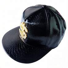 Gold Dollar Sign Snapback Hat, Hip Hop Street Dance Sun Visor Baseball Cap - A - View 13