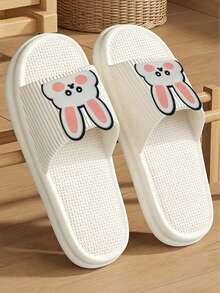 Dép đi trong nhà nữ đế dày chống trượt, khử mùi, màu vàng sọc, thời trang, đa năng, thoải mái và mềm mại làm từ chất liệu EVA [Đối với người có bàn chân rộng, vui lòng đặt mua lớn hơn một cỡ để thoải mái hơn], phù hợp với trang phục mùa xuân hè. - trắng - Xem 2