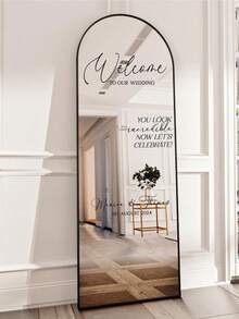 Customized Mirror Sticker Wedding Decor - Wedding Signage Decor DIY Wedding Stickers - Mirror Sticker "Welcome To The Wedding" - Customized Mirror Letter Sticker Decal - Just Married - Wedding Marriage Decor/Modern Wedding Welcome Sign/Personalized Newlyweds Name And Date/Mirror Sticker - Bridal Shower - Multicolor - View 3