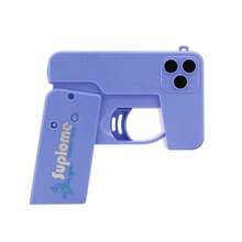 New Squishy Creative Multi-Color Mini Foldable Water Gun - Manual Rapid-Fire Dual-Nozzle Water Gun - Summer Water Play Stress Relief Toy - Realistic Foldable Portable Water Gun For Beach, Pool, Water Fight - Multicolor - View 16