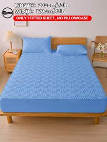 1pc Waterproof Solid Color Quilted Fitted Sheet, Fitted Sheet Mattress Protector, Soft And Comfortable, Dust-Proof And Moisture-Proof Mattress Cover, Multiple Colors Available, Bedding Gift, Bedroom Decor, Not 100% Waterproof, Deep Pocket - Multicolor - View 19