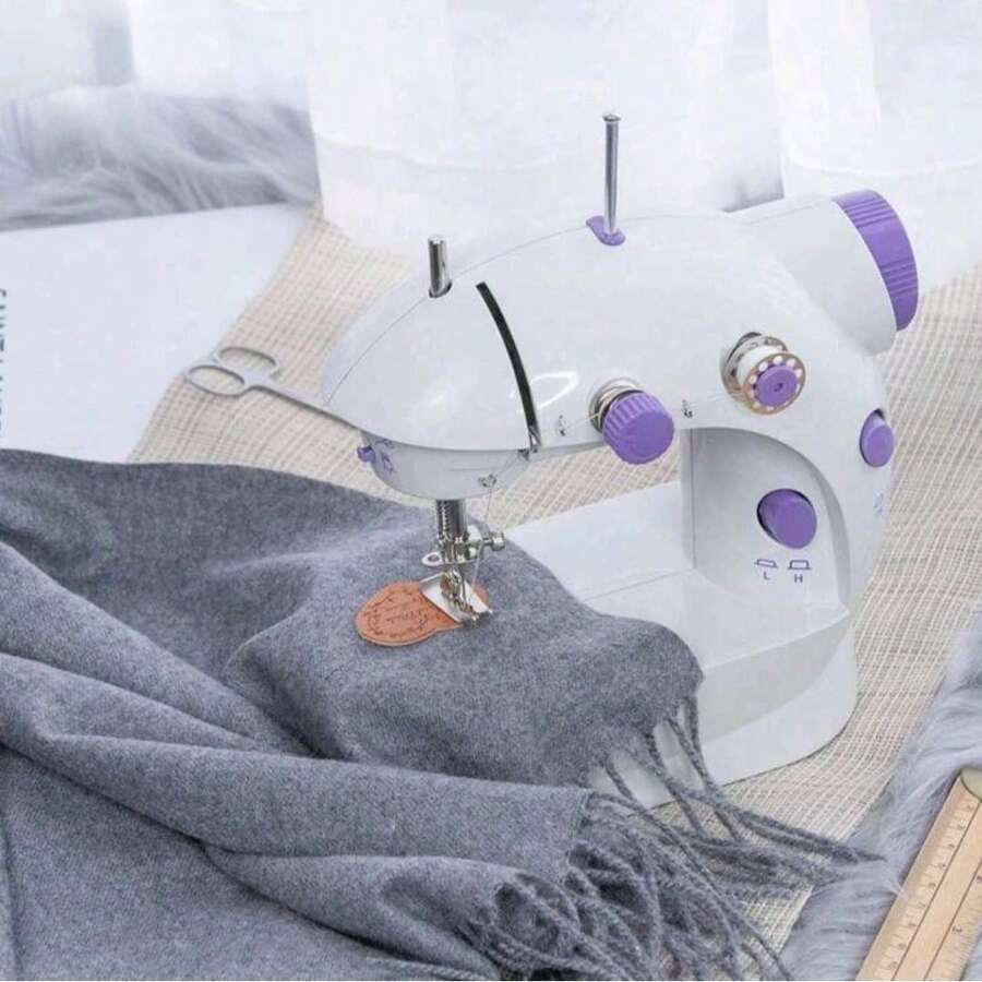 Máquina de Coser Pequeña Eléctrica de Mano Sinai Motor Potente Multifunción para Coser Ropa Hogar