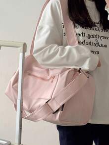 This Brand New Fashionable Classic Joker Solid Color, Large-Capacity Multi-Pocket Design Is Lightweight And Convenient, Making It Suitable For Outdoor Travel And Short-Distance Travel. School Supplies Bag - Multicolor - View 2