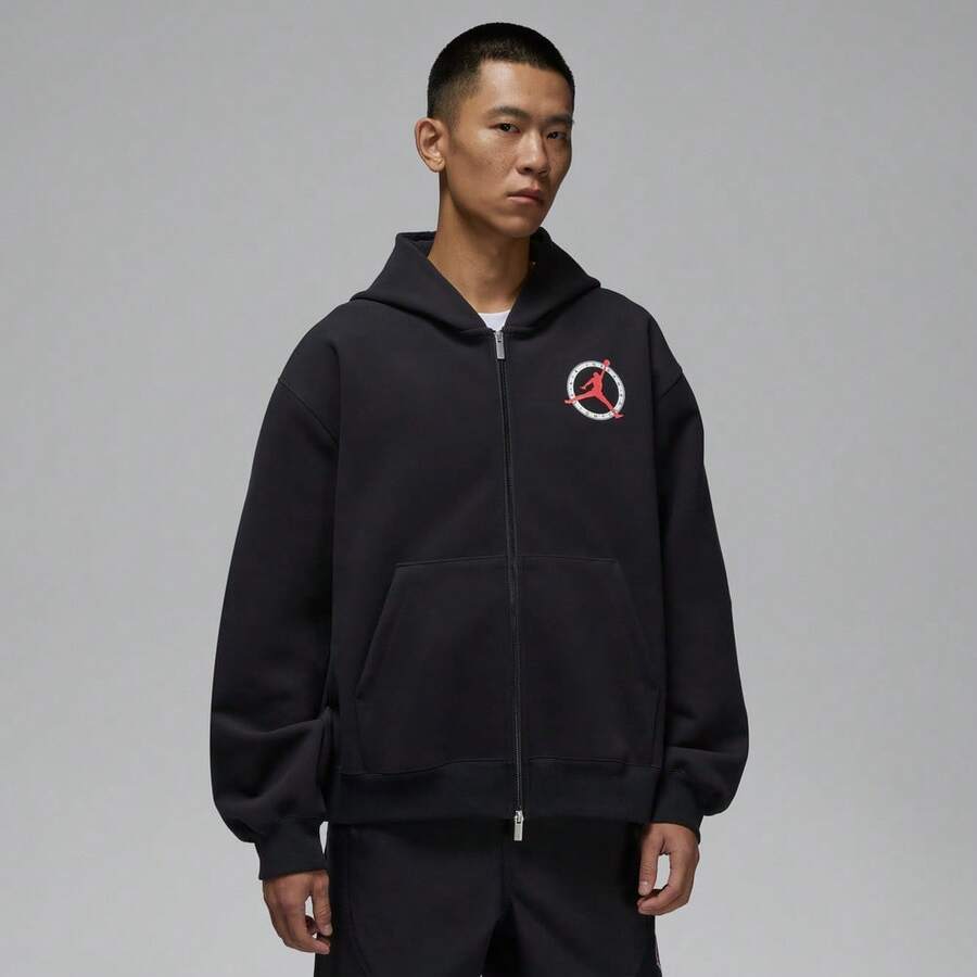 Jordan Áo khoác nỉ nam AS M J FLT CLB KNIT FZ IF1811-010 - màu đen - Xem 1