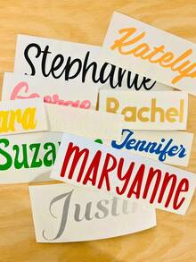 1/3/5pcs Customizable Text Stickers, Personalized Name & Phrase Stickers, Suitable For Wedding, Party, Birthday, Graduation, Christmas, Holiday Decoration - Multicolor - View 9