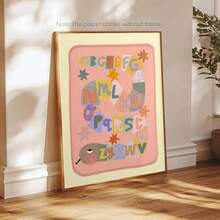 字母教育蛇形墙饰——色彩缤纷的ABC海报，非常适合儿童卧室、婴儿房或游戏室——寓教于乐的动物图案 - 彩色 - 查看 8