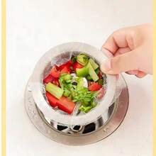 100pcs Disposable Elastic Sink Strainer Bags, Anti-Clogging Kitchen Drain Filter Net - A - View 4