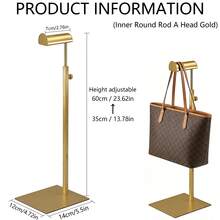 Gantungan Tas Batang Dalam Bulat yang Dapat Ditarik dari Baja Tahan Karat, Rak Gantung yang Dapat Diatur Ketinggiannya. Cocok untuk Menggantung Tas, Perhiasan, dan Penyimpanan Aksesoris, Berlaku untuk Butik, Lounge, Meja Rias, dan Pusat Perbelanjaan. Tersedia dalam Warna Emas/Perak. - 1PC - View 8