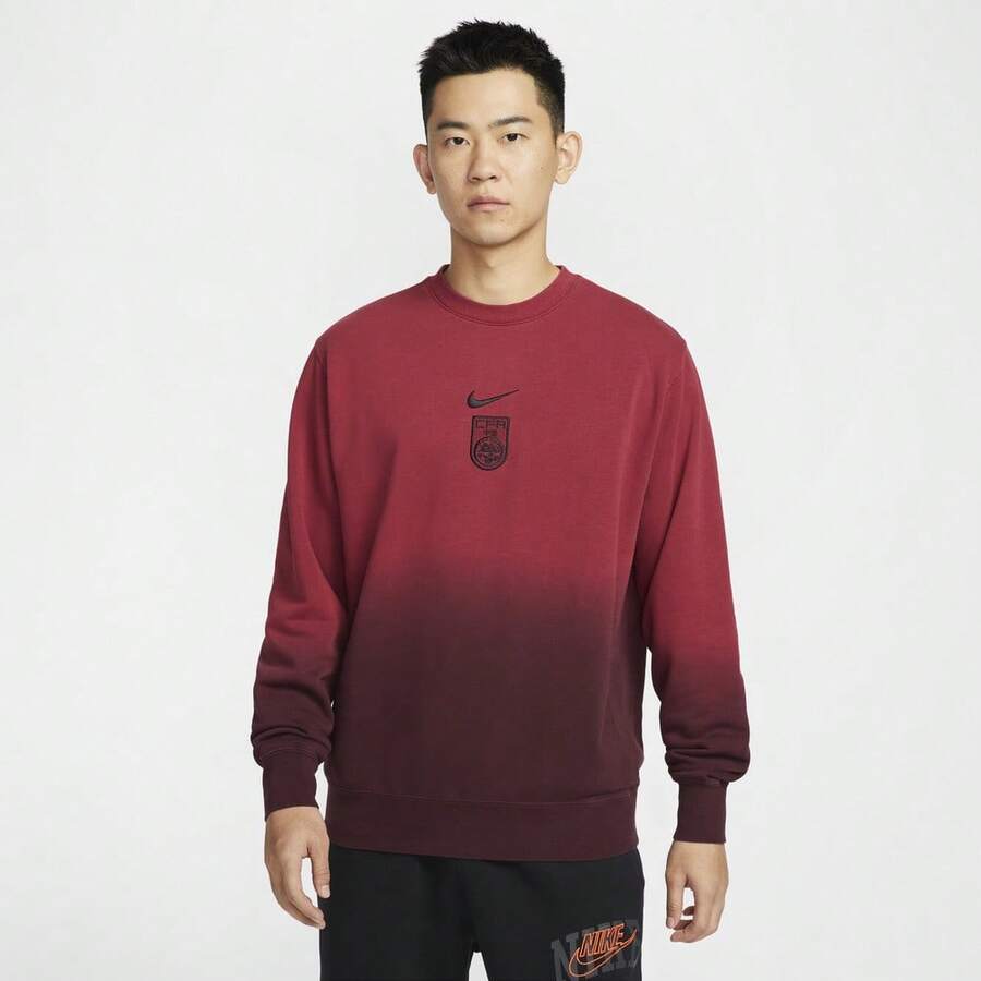 Nike Áo nỉ nam AS CFA M NSW CLUB CRW FT, Áo nỉ có mũ dệt kim FJ7265-613 - Đỏ - Xem 1
