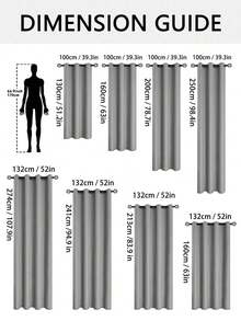 两片装 100% 遮光窗帘，适用于卧室和客厅，黑色衬里，隔热保温，有助于睡眠，遮光效果极佳，带金属孔眼，浅灰色 - 灰色 - 查看 6