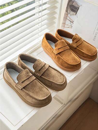 [Niche Design] 1 Pair Men's Spring/Summer Fashion Loafers, Flat Slip-On Moccasin Shoes, Casual Versatile Driving Shoes For Young Adults, Suitable For All Seasons