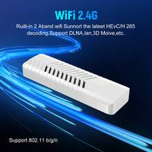 VELEC Android 14.0 TV Stick ATV 四核 WiFi 6 2.4G/5.8GHz 藍牙 5.0 4K HD 串流設備，兼容電視與投影機，Android ATV 即插即用智慧電視棒 - 白色 - 查看 7