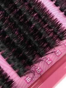 Mi giả dạng chùm đơn 60D/80D/100D 295 sợi, độ cong D, tự làm mi giả lông chồn, mi nối mềm mại, hiệu ứng 5D, độ dày 10-18mm, khay hỗn hợp, dụng cụ trang điểm, nối mi số lượng lớn, mi giả cá nhân dùng hàng ngày và hóa trang. - D - Xem 4