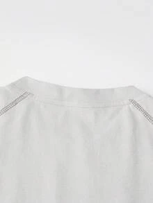 Men's Spring Letter Print T-Shirt Top, Sleeveless Vest Short Sleeve, Couple Matching Style, Spring/Summer/Autumn - White - View 7