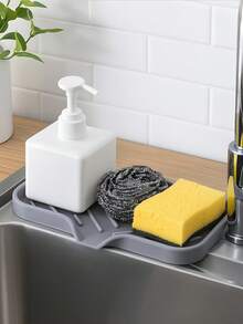 1/2 tấm lót thoát nước đa năng cho nhà bếp, tấm chắn nước bắn vào bồn rửa và khay đựng xà phòng bằng silicon, chống trượt, nhanh khô, chịu nhiệt, thích hợp cho chén đĩa, cốc và các dụng cụ nhà bếp khác. - Nhiều màu - Xem 9