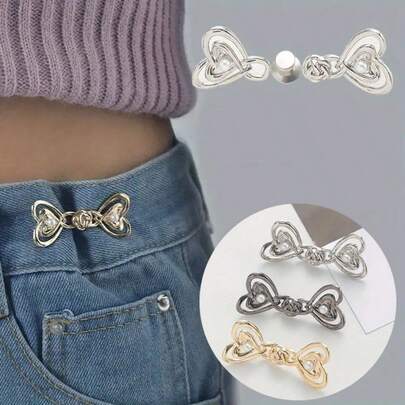 Bow Tie Waist Cincher For Jeans, Removable & Adjustable Waist Clip, Waist Shaper For Skirts