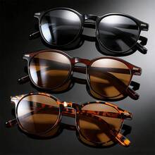 3副复古时尚豹纹圆框眼镜，男女通用，是派对和各种场合的理想礼物 - 彩色 - 查看 7