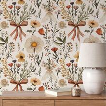 ihomeli Wallpaper Motif Bunga Lembut yang Dapat Dilepas, Wallpaper Tempel Desain Tanaman Klasik, Wallpaper Bunga Tradisional - beraneka warna - View 9