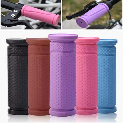 2 piezas/1 par de puños de goma suave antideslizante para manillar de bicicleta de equilibrio, scooter, bicicleta, triciclo - Funda protectora cómoda y antideslizante para manillar de bicicleta de empuje