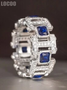 1 Stück klassischer Kubikzirkonia-Ring für Frauen für Hochzeit, Verlobung, Jahrestag, Party, Schmuck, Valentinstag Geschenk - 8# - Übersicht 21